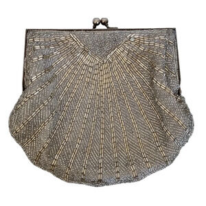 Silver Beaded Purse, Vintage